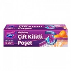 Parex küçük boy çift kilitli poşet
