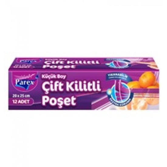 Parex küçük boy çift kilitli poşet