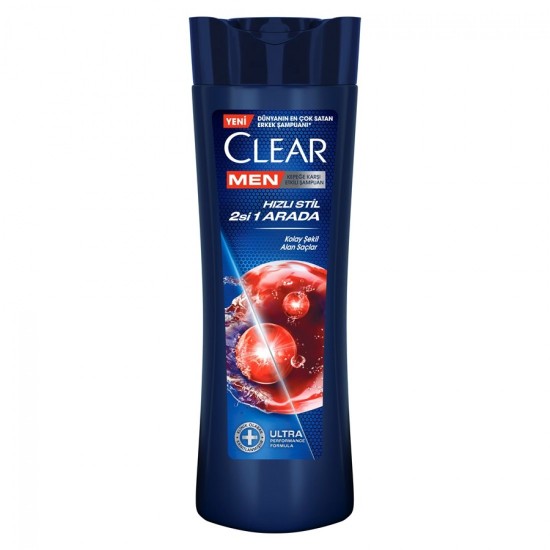 Clear Men Hızlı Stil 2'si 1 Arada Kepeğe Karşı Etkili Şampuan