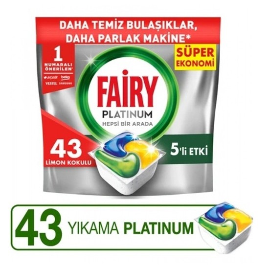 Fairy Orijinal Hepsi Bir Arada Bulaşık Makinesi Tableti 43. Platinum 