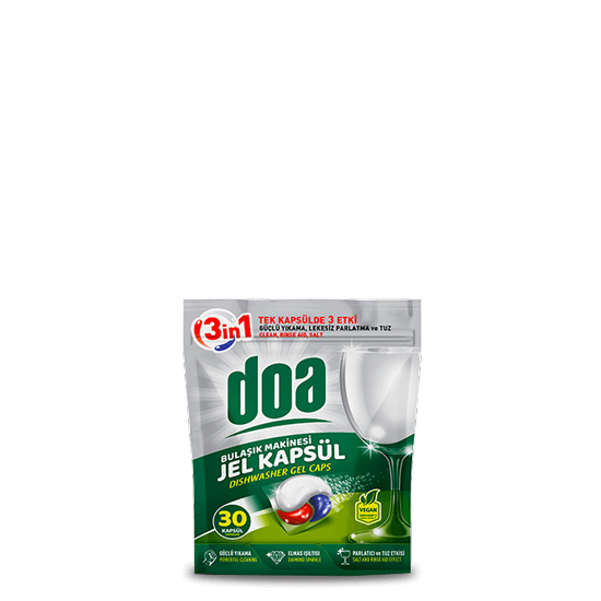 DOA BULAŞIK MAKİNESİ JEL KAPSÜL DOYPACK 30 LU. 450 GR.