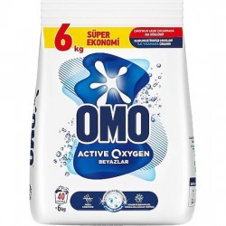 Omo Active Oxygen Beyazlar için 6 kg Toz Deterjan