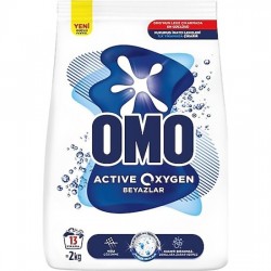 Omo Active Oxygen Beyazlar için 2 kg Toz Deterjan
