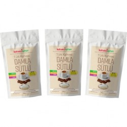 Kahveci Ayhan 3 x 200 gr Damla Sütlü Türk Kahvesi (ÜCRETSİZ KARGO)