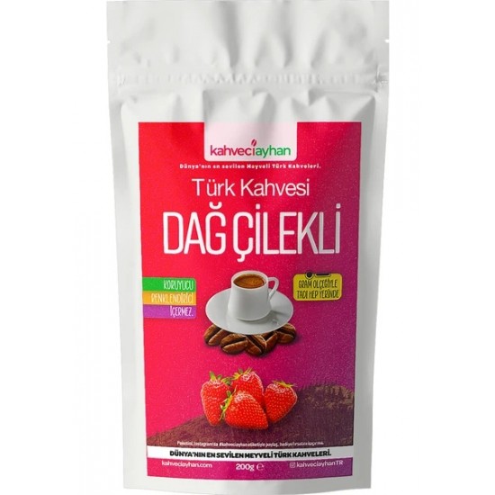 Kahveci Ayhan Dağ Çilekli Türk Kahvesi (200 Gr) (ÜCRETSİZ KARGO)