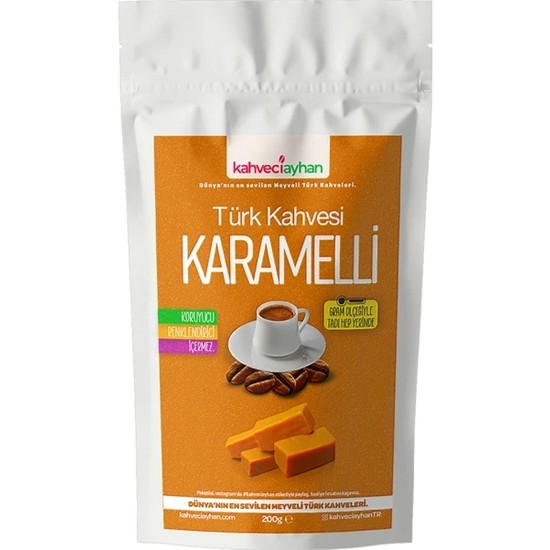 Kahveci Ayhan Karamelli Türk Kahvesi (200 Gr) (ÜCRETSİZ KARGO )