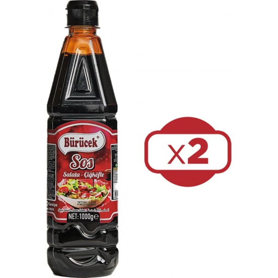 Bürücek Salata ve Çiğ Köfte Sosu 1000 ml x 2 Adet (ÜCRETSİZ KARGO)